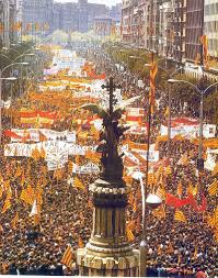 Manifestación autonomista en Zaragoza. Principios de los 90.